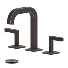 Oil Rubbed Bronze Widespread Bathroom Faucet with overflow drain 8223-ORB-W