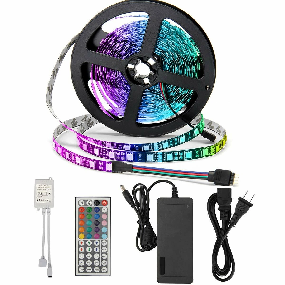 5M RGB LED Strip Light Kit for Room Party Birthday Wedding Home Garden Decorate