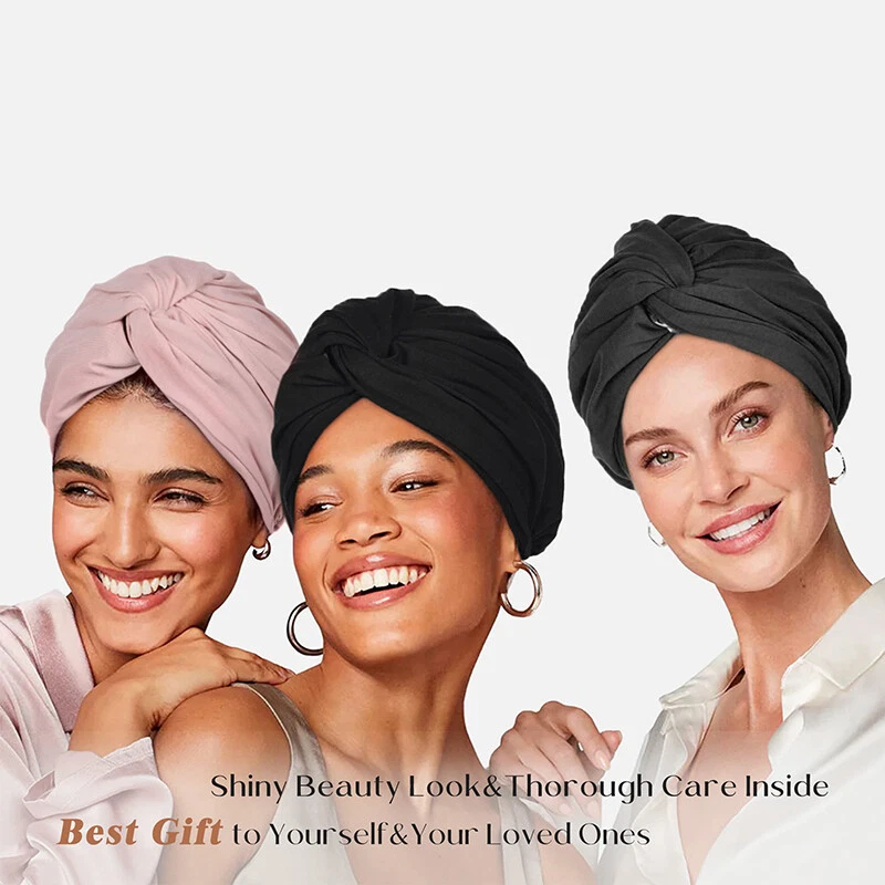 Gorro envolvente para el cabello de seda morera para mujeres para el cuidado del cabello cosmetología gorra para dormir MR Foto 3 de 4