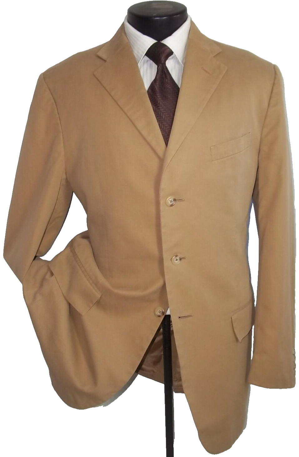 # Polo Ralph Lauren Solid Beige 2Button Cotton Ja… - image 1