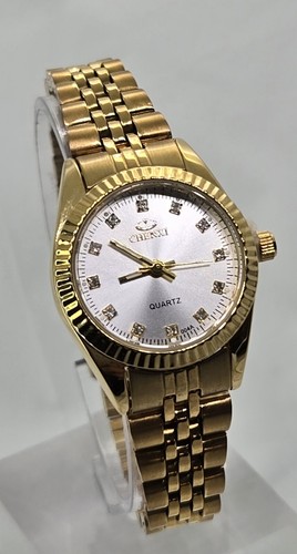 CHENXI Women's Gold Bracelet Crystal Index Dial Analog Quartz Watch - Picture 13 of 14