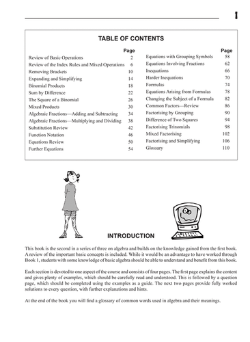 Excel Essential Skills Step - by - Step Algebra 2 Workbook Years 8 - 10 - Picture 2 of 7