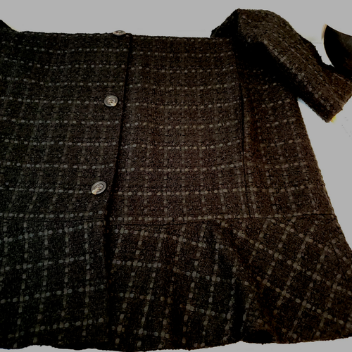 Ann Taylor Womens Jewel Neck Wool Blend Top Coat Jacket SZ 2XL Black Peplum Hem - Picture 11 of 15