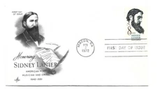 JH 1446 Sidney Lanier ArtCraft pencil address erased FDC