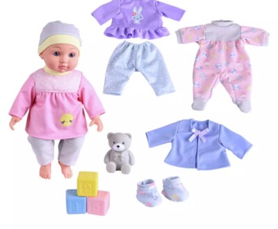 Chad Valley Babies to Love Baby and wardrobe set 13inch/33cm