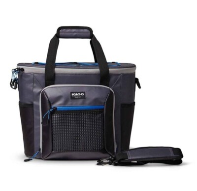 IGLOO 4902867 Marine Elite Charcoal Blue 28 Can Insulated Tote Cooler Bag