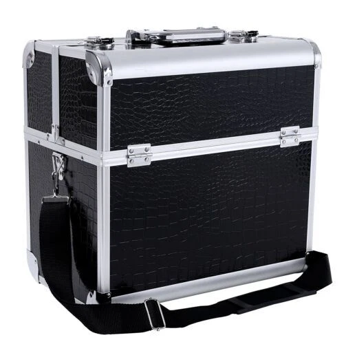 Imitación de cuero Negro Casos de maquillaje rodante Salón de Belleza y Spa