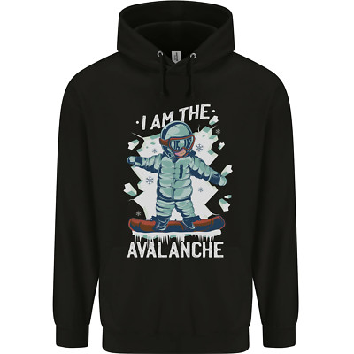 Snowboarden I Am the Avalanche lustiger Kinder Kids Hoodie