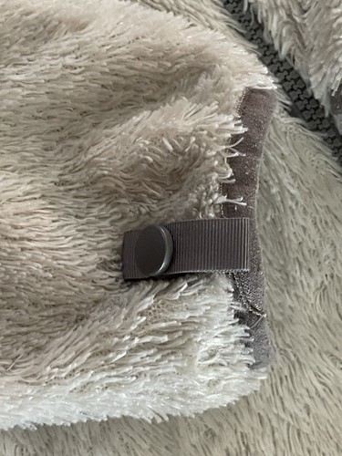 The North Face Girls Polartec Fur Fleece Full Zip Jacket Size Large Light Gray - Picture 5 of 12