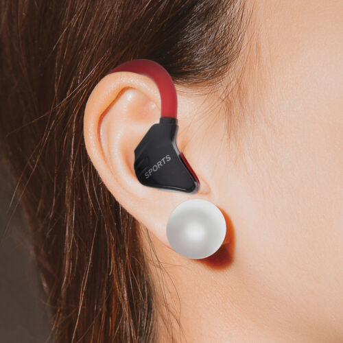 Banda para el cuello con cable auriculares deportivos ganchos para los oídos auriculares auriculares bajos auriculares - Imagen 3 de 12