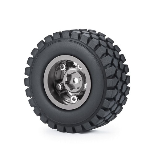 Juegos de neumáticos de aleación CNC 1,0"" con llanta de rueda Beadlock para automóvil sobre orugas de radiocontrol 1/24 axial SCX24 - Imagen 79 de 124