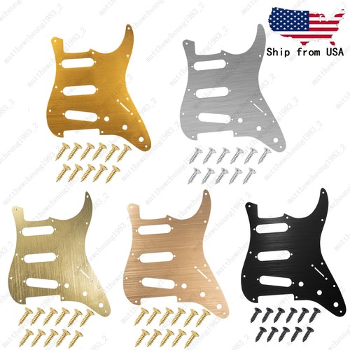 Battipenna chitarra 11 fori SSS metallo alluminio per chitarra elettrica ST Strat 5 colori - Foto 1 di 7