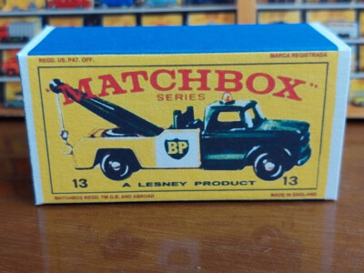     Matchbox Nr. 13 Dodge Wreck Truck grün D Box Matt 280g guter Druck&Verarb. 