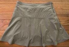 Athleta Beige Athletic Mini Skort Shorts Skirt Women 6