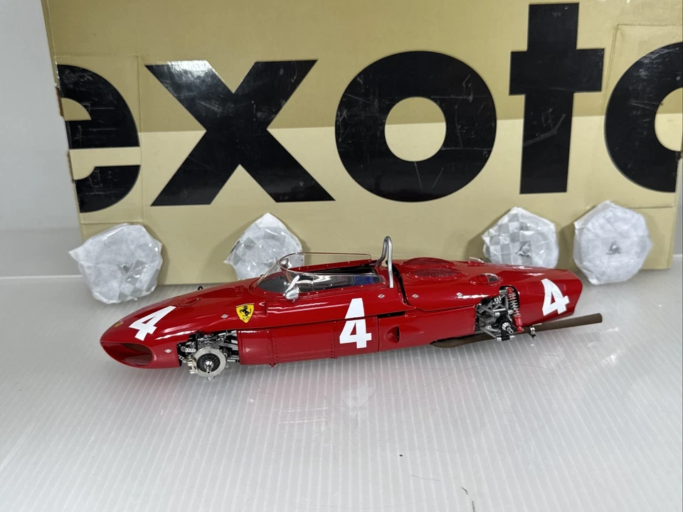 1/18 Exoto 1961 法拉利 156 鲨鱼鼻子冠军 GP Belguim Phil Hill GPC97203 罕见 — 第 3/4 张图片