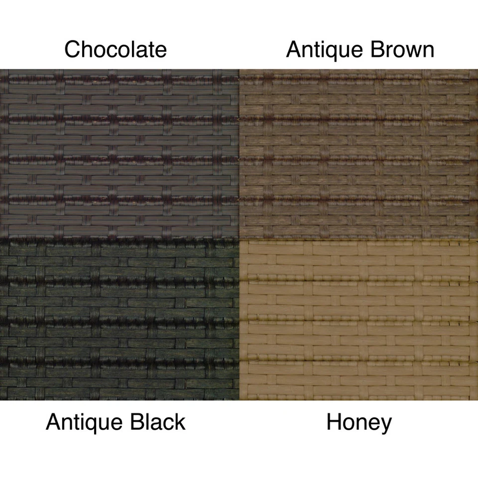 Banco doble planeador Valencia resina mimbre/marco de acero Foto 2 de 4