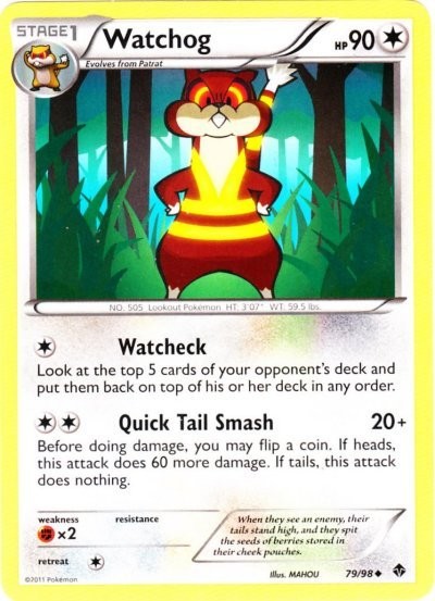 Watchog - 79/98 - Uncommon (Mp) Emerging Powers - Colorless Pokémon