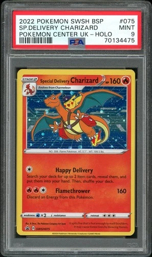 PSA 9 MINT Special Delivery Charizard 75 Pokemon Center Pokemon Card