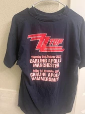 Vintage 2002 ZZ Top Carling Apollo UK Tour T-Shirt –Hammersmith