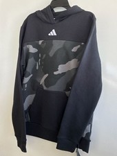 adidas Boys XL 18/20 All Sport Halftone Camo Graphic Pullover Hoodie - Black