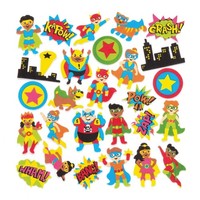 Moosgummi-Aufkleber Superhelden 120 Stk. FüR Basteln, Bastelbedarf Baker Ross