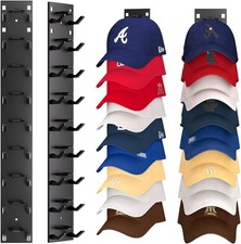 2 Pack Hat Organizer for Baseball Caps, Hat Rack for Wall with Strong Adhesive H