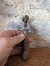 Ancienne double roulette à patron, couture, broderie, bourrelier, cuir, passfils