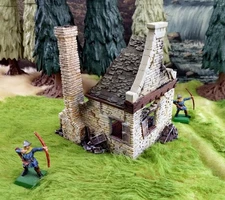 Painted Ruined Cottage 28mm Village Terrain Cotswolds Warhammer WWII Bolt Action
