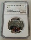 1964 Accent Hair 50 C NGC PF 67 Half Dollar CENTS COLLECTIRS COIN SILVER KENNEDY