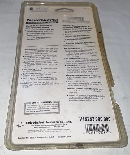 ProjectCalc Plus Project Calculator Calculated Industries Model 8525 NEW - Picture 2 of 2