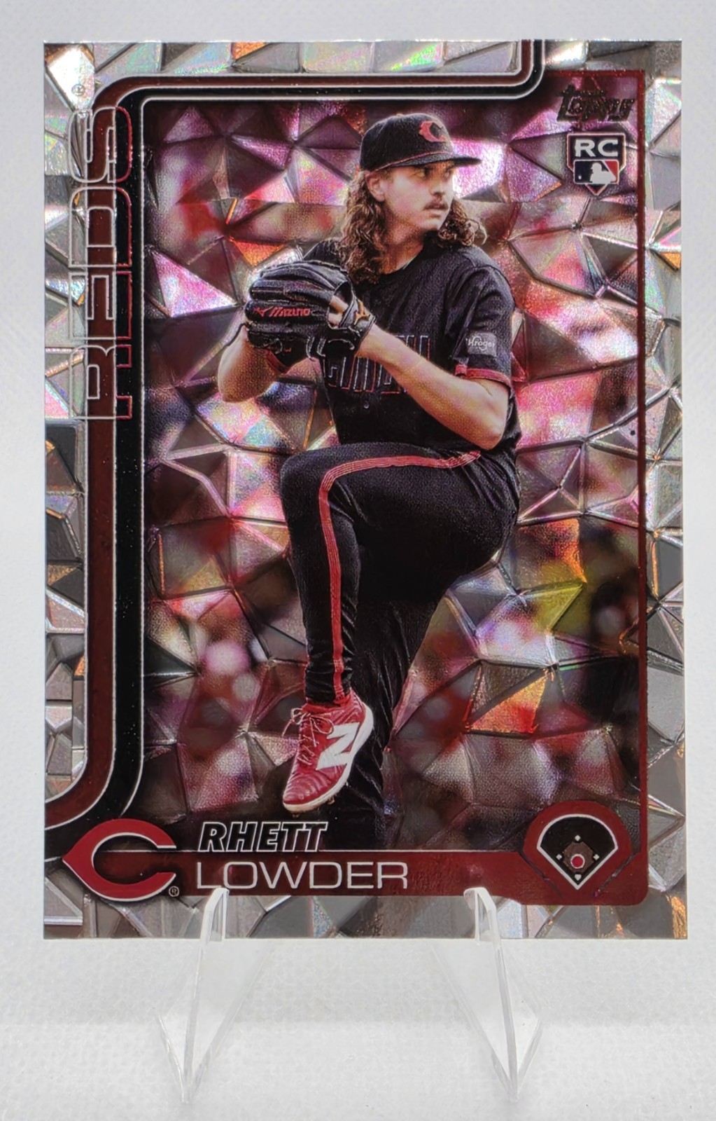 2025 Topps Rhett Lowder RC Silver Diamante #205 Cincinnati Reds FREE SHIPPING