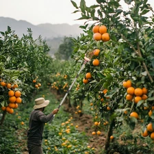 Fruit Picker Tool, 13FT Fruit Picker Pole with Basket , Apple Fruit Picker