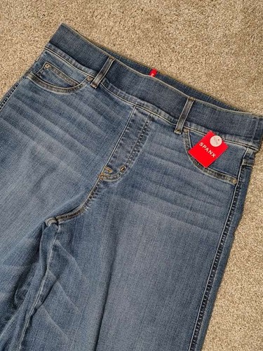 Spanx Seamed Front Wide Leg Jeans in Vintage Indigo Blue Size 1X P NWT! $168 - Picture 3 of 19