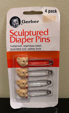 vintage GERBER Sculptured DIAPER PINS NOC