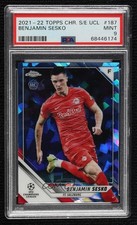 2021-22 Topps Chrome UCL Sapphire Benjamin Sesko #187 PSA 9 MINT 1t1d