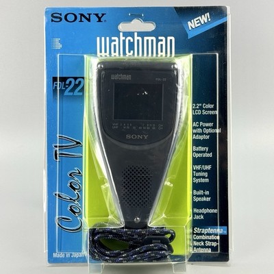 Vintage 1994 Sony Watchman FDL-22H Charcoal Gray LCD Color TV Japan - Brand New