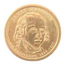 James Madison President Dollar Coin 1809-1817