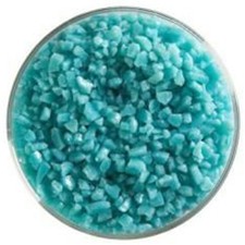 Bullseye Glass Frit Turquoise Blue Coarse Transparent 1lb. 90 COE