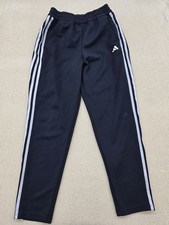 Adidas Navy Track Pants XS Elastic Waistband Zipped Pockets