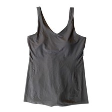 Old Navy Active PowerSoft XXL Tall Tank Dress Built In Shorts Go Dry Gray