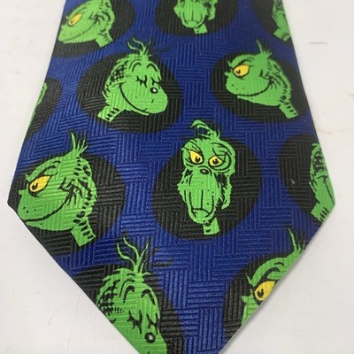 Dr. Seuss Grinch Necktie How The Grinch Stole Christmas 100% Polyester