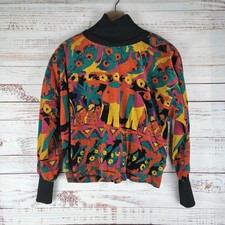 Vintage Gene Ewing BIS Pullover Womens Sz S Oversize Elephant Art Euc 80s