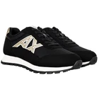 Armani Exchange Womens Sneakers Black Mesh Retro Drop MicroSuede Polyester