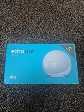 Amazon Echo Dot 5th Generation With Clock Cloud Blue - Brand New Sealed