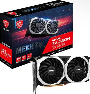 MSI AMD Radeon RX 6600 MECH 2X 8GB GDDR6 Graphics Card HDMI DisplayPort Fan
