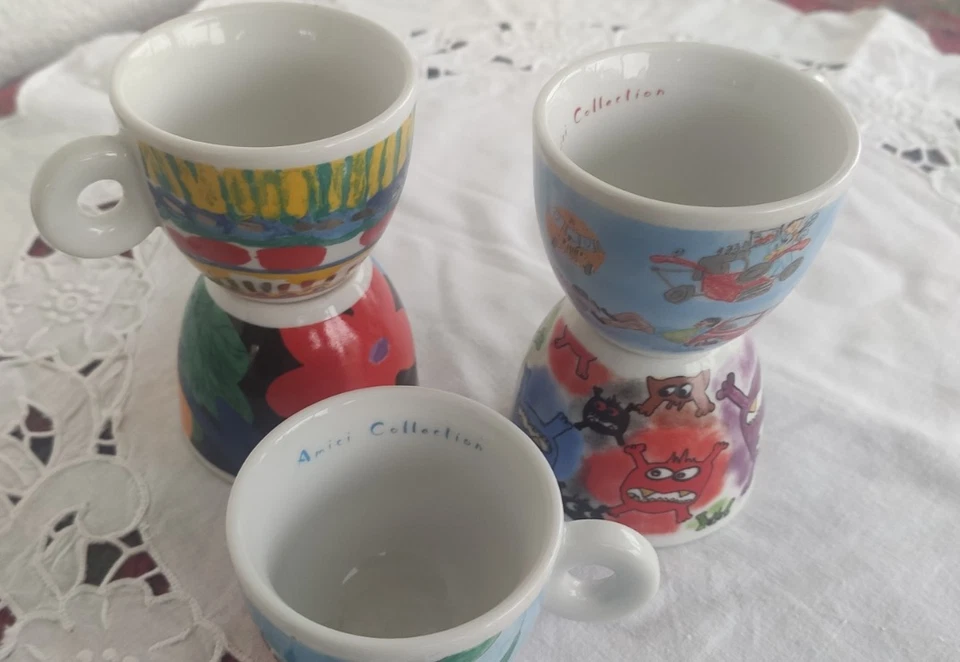 5 ILLY AMICI ESPRESSO TASSEN Collection SWISS KIDS 1997 mit Namen der Künstler - Bild 3 von 4