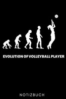 Notizbuch A5 Liniert Volleyball Spieler Evolution, Schreibheft, Tagebuch