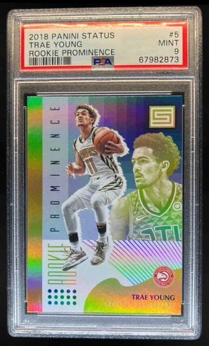 2018-19 Contenders Optic Trae Young Lottery Ticket RC #5 Hawks PSA 9