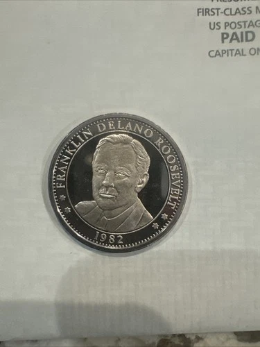 1982 Franklin Delano Roosevelt Presidential 100th Eagle 1oz Silver Round Proof