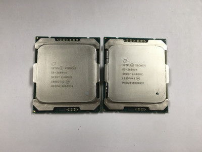 Lot of 2 -  Intel Xeon E5 - 2680V4 / SR2N7  2.40GHz 35MB 14-Core CPU LGA 2011